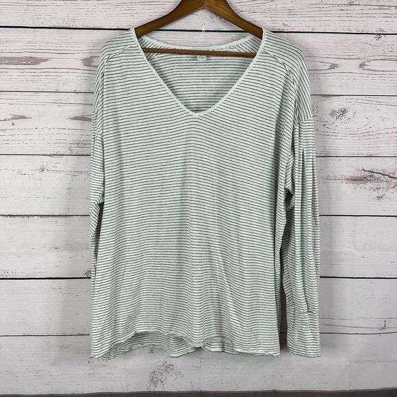 Sundance Tops - Sundance Shirt Womens XXL White Black Striped Basic Minimalist Basic Casual Top
